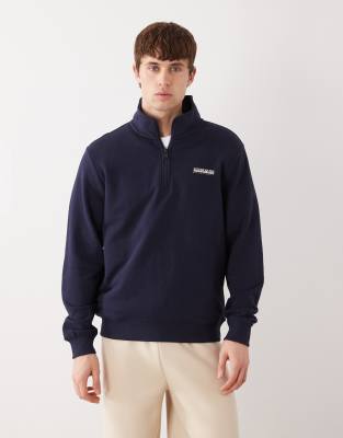 Napapijri Napapijri small logo half zip in navy