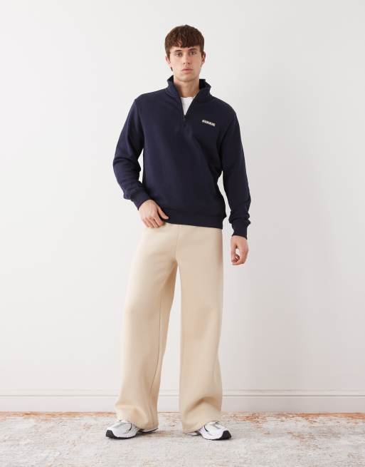 Napapijri small logo half zip in navy, 2 of 5