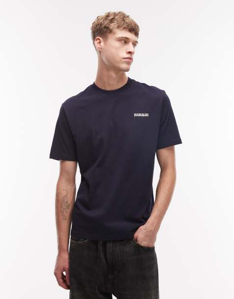 Napapijri small logo t-shirt in navy