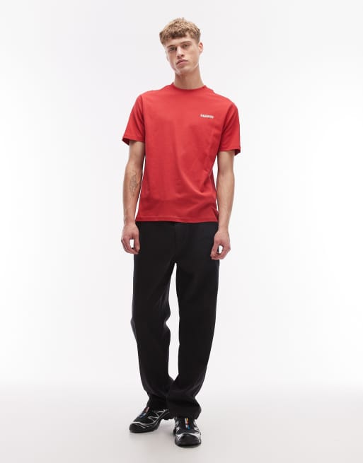 Napapijri small logo t-shirt in red, 2 of 5