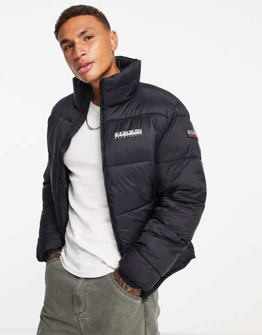 Napapijri Suomi puffer jacket in black ASOS