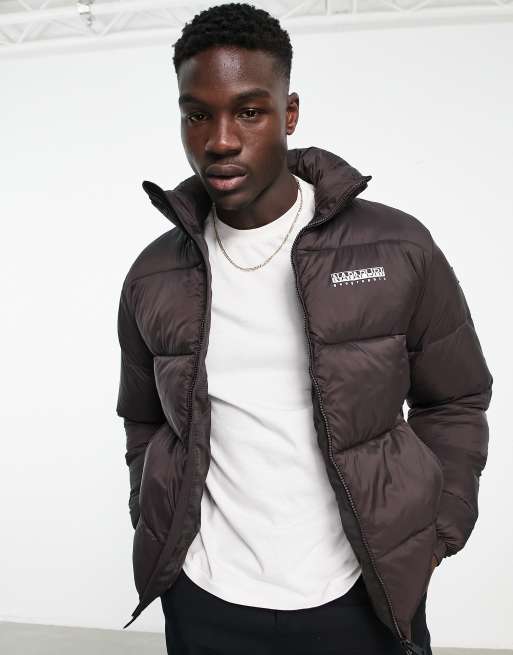 Napapijri Suomi puffer jacket in brown, 4 of 4