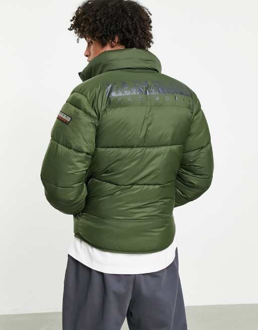 Napapijri jacket men's green color