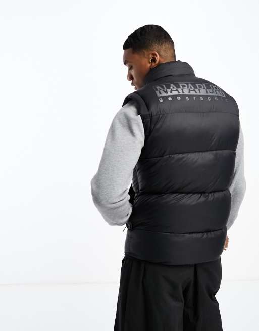 Men's black puffer vest hotsell