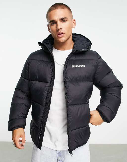 Napapijri – Suomi – Pufferjacke in Schwarz mit Kapuze