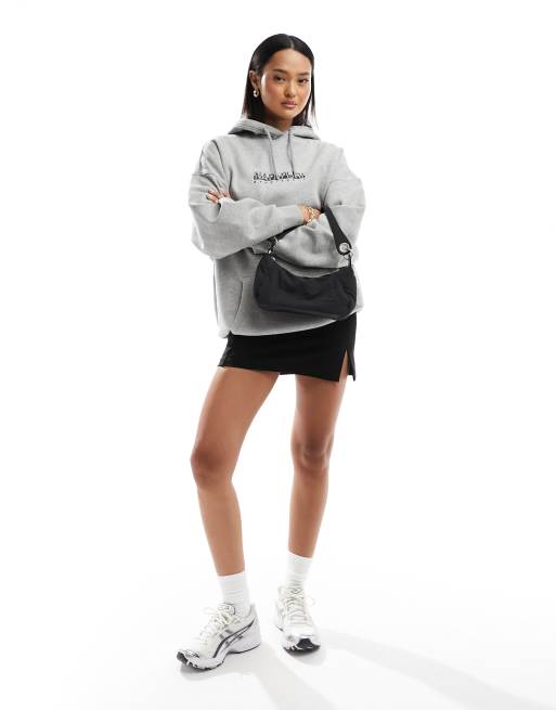 Napapijri - Sweat à capuche oversize en polaire à logo encadré - Gris, 4 de 4