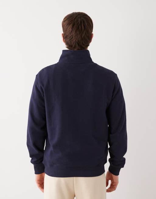 Napapijri - Sweat à petit logo et demi-fermeture éclair - Bleu marine, 3 de 5