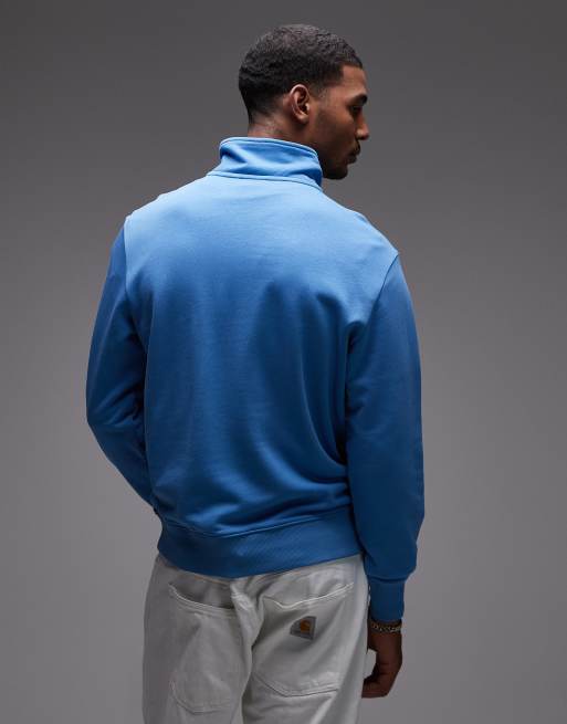 Napapijri - Sweater met logo en korte rits in blauw, 3 van 5