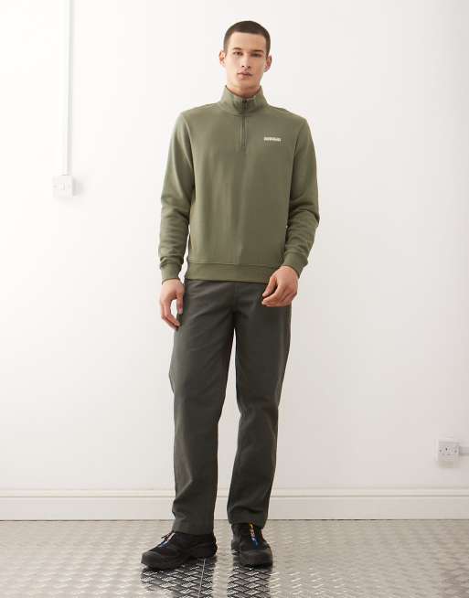 Napapijri – Sweatshirt in Khaki mit kurzem Reißverschluss, 2 von 5