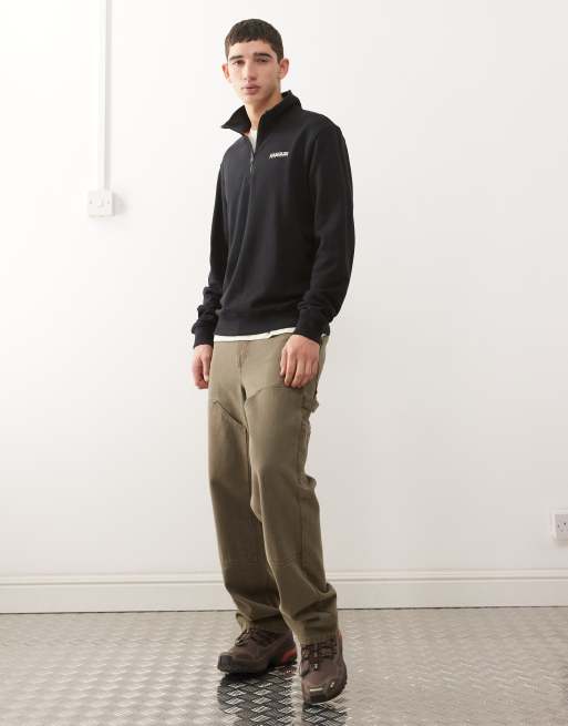 Napapijri – Sweatshirt in Schwarz mit kurzem Reißverschluss, 2 von 5