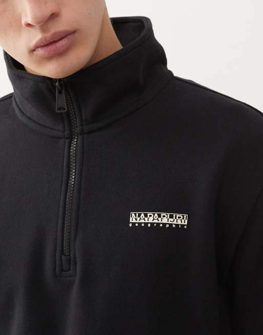 Napapijri – Sweatshirt in Schwarz mit kurzem Reißverschluss, 5 von 5