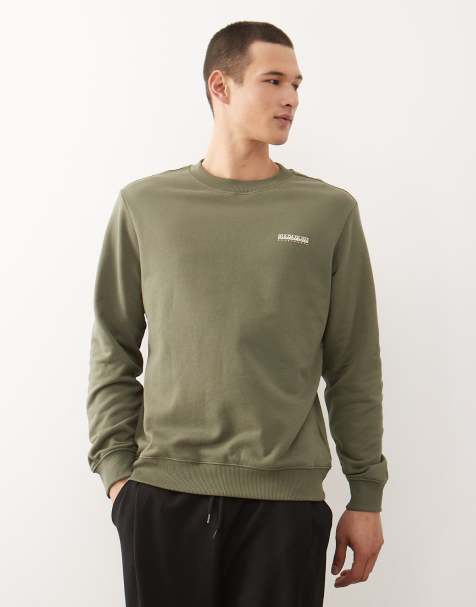 Napapijri - Sweatshirt met klein logo in kaki - view 1