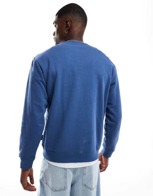 Napapijri sweatshirt with box logo in blue
