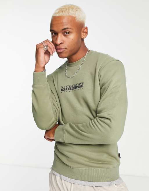 Napapijri sweatshirt with box logo in green
