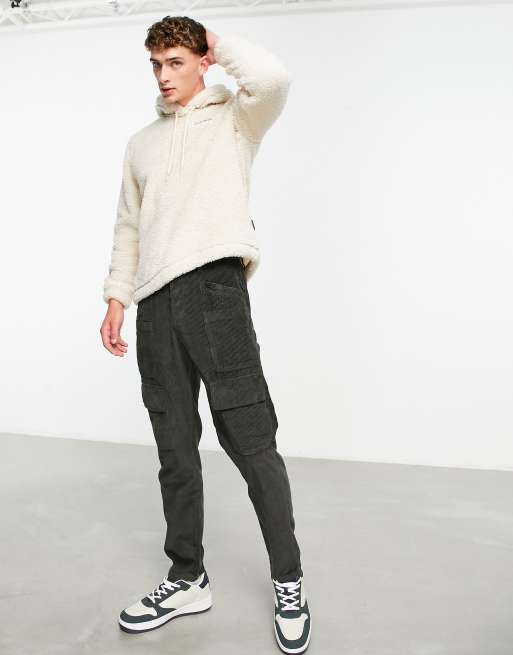 Napapijri t-morgex fleece hoodie in off white, 4 of 4