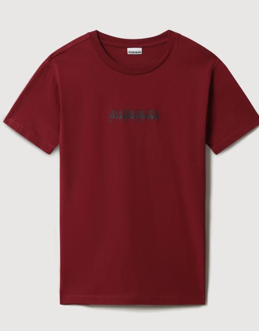 Napapijri - T-shirt à motif encadré - Bordeaux 