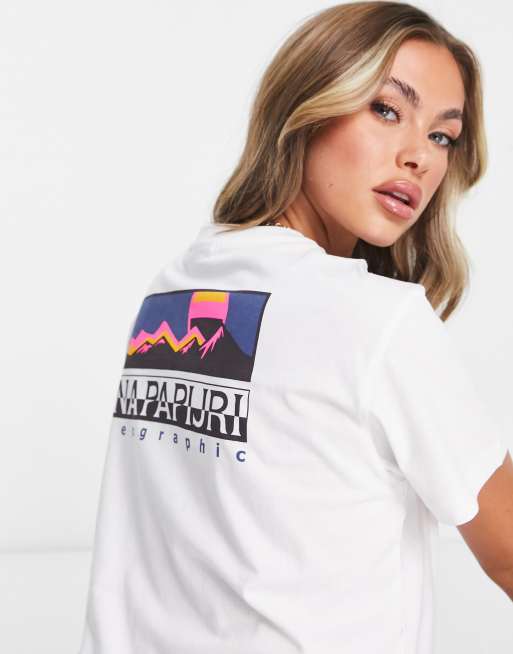 Maglietta napapijri bianca deals