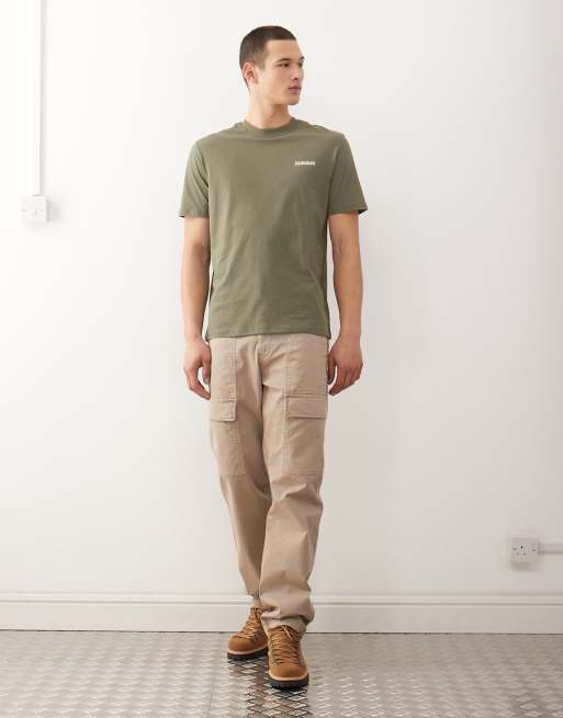 Napapijri – T-Shirt in Khaki mit kleinem Logo, 2 von 5