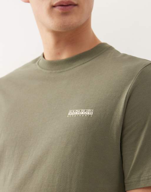 Napapijri – T-Shirt in Khaki mit kleinem Logo, 5 von 5