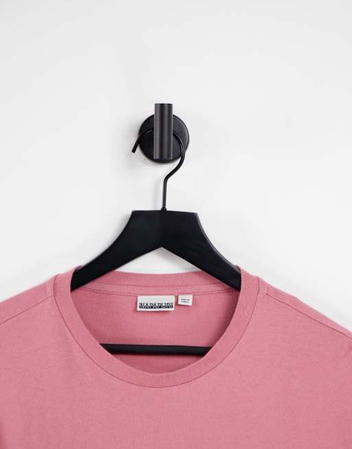Napapijri - T-shirt manches longues à logo encadré - Rose, 4 de 4