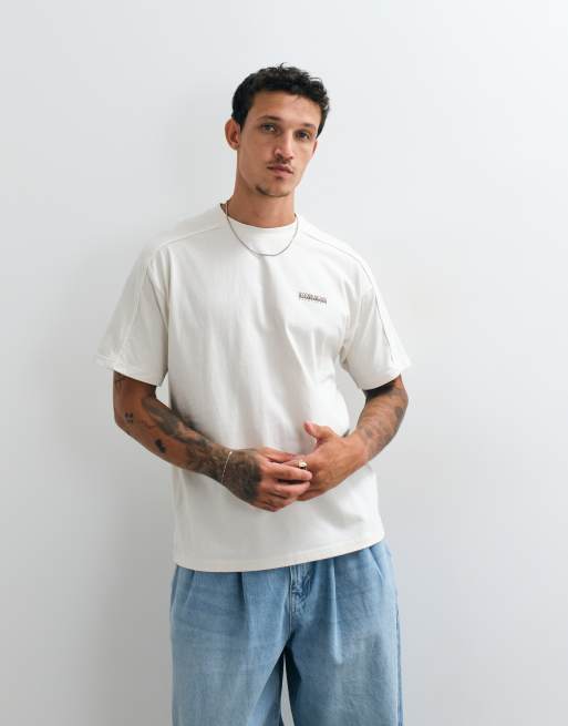 Napapijri t-shirt med ryggtryck i vitt, 2 av 5