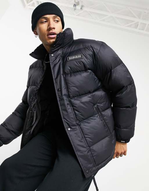 Napapijri Tammikuu puffer jacket in black | ASOS