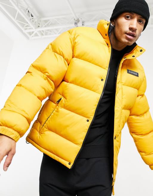 Yellow sales puffer jacket