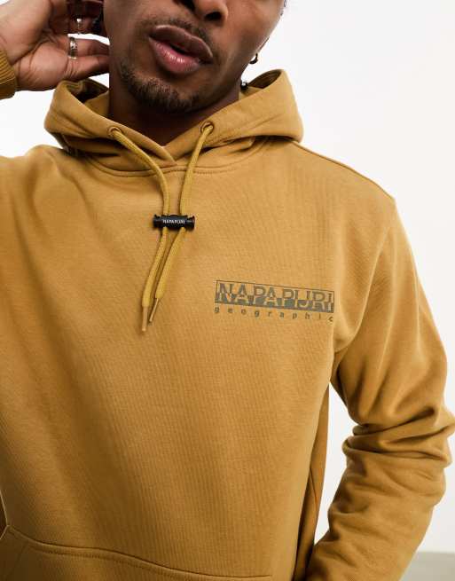 ナパピリ Napapijri Telemark back print fleece hoodie in beige メンズ-