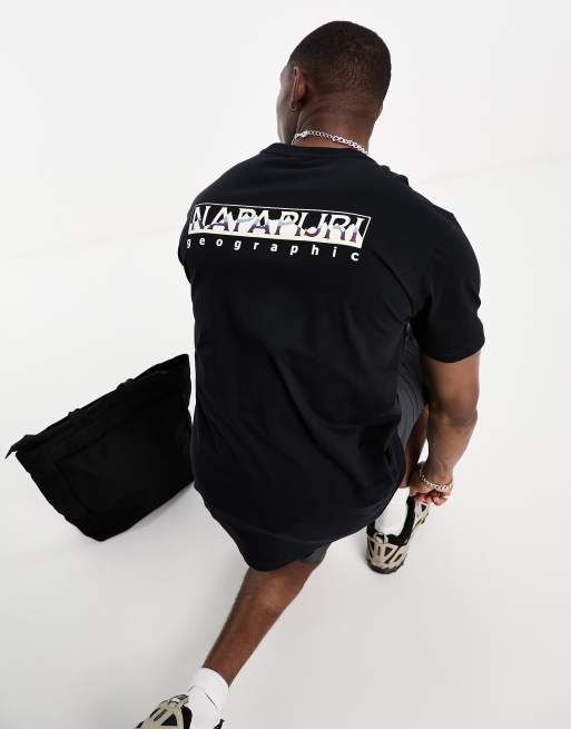 Napapijri Telemark back print t-shirt in black