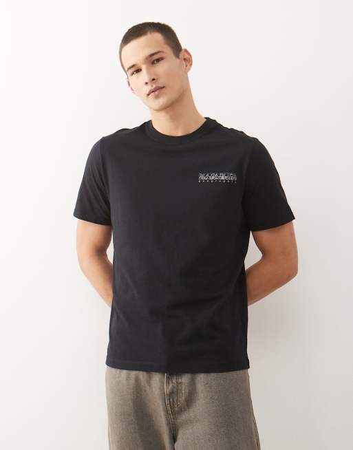 Napapijri Turrach backprint t-shirt in black, 3 of 5