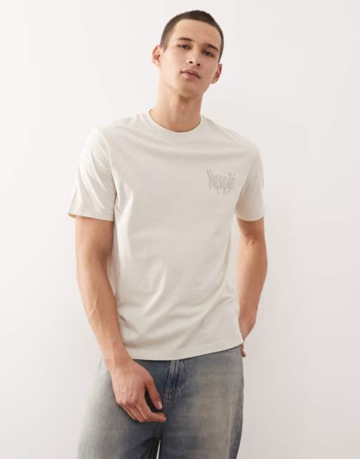 Napapijri - Turrach - Råhvid T-shirt med rygprint, 3 af 5