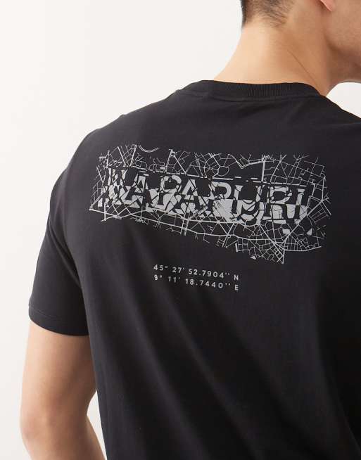 Napapijri – Turrach – Svart t-shirt med tryck baktill, 5 av 5