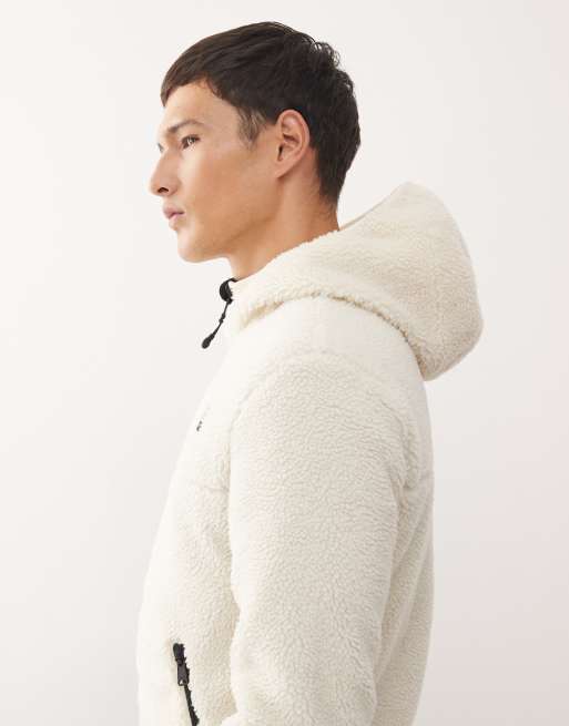 Napapijri – Tynik – Kapuzenjacke aus Fleece in Beige, 3 von 5