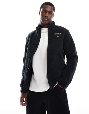 Napapijri - Tynik - Veste en polaire zippée à logo - Noir