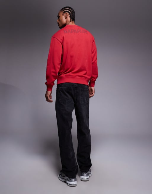 Napapijri - Umbra - Sweatshirt met print op de achterkant in rood, 2 van 5