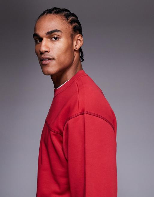 Napapijri - Umbra - Sweatshirt met print op de achterkant in rood, 4 van 5
