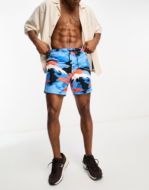 Napapijri - Vail - Vævede badeshorts med bjergprint, 3 af 4