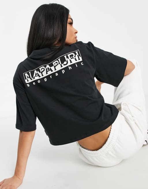 Napapijri Veny cropped t-shirt in black 