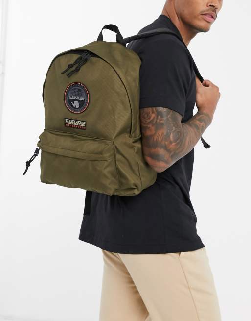 Napapijri Voyage backpack in khaki ASOS