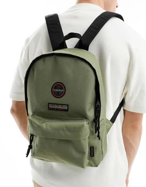 double strap backpack Grigio Napapijri Voyage Mini 3 backpack in khaki ClassicfuncenterShops