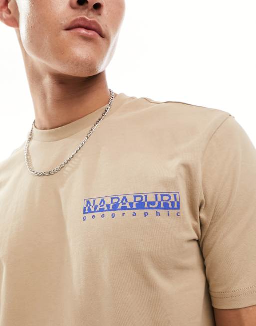 Napapijri Wahine t-shirt in beige, 2 of 4