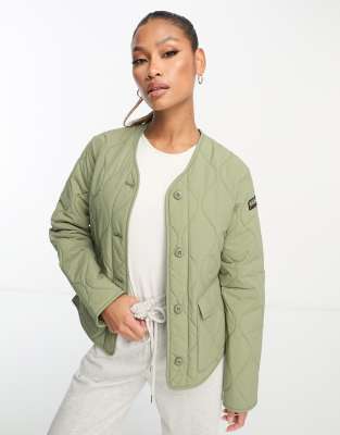 Napapijri Weather quilted liner jacket in khaki Green