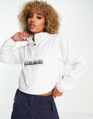 Napapijri windbreaker jacket in white - ASOS Price Checker