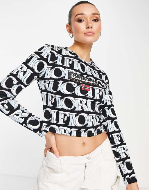 Napapijri x Fiorucci - T-shirt a maniche lunghe blu scuro , 2 di 4