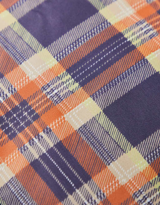 Napapijri x Liberty Adanson tote bag in blue and brown check, 4 of 4