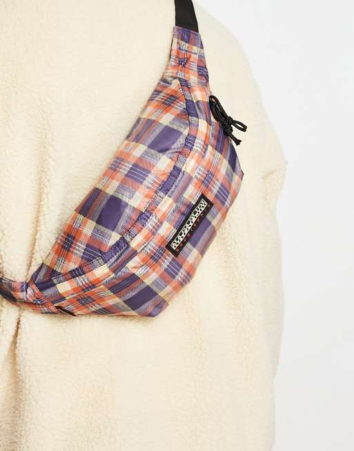 Napapijri x Liberty Tournefort - Marsupio blu e marrone a quadri