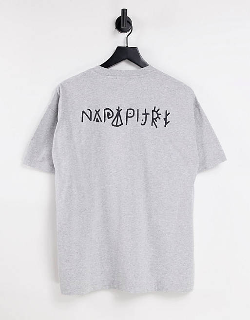  Napapijri Yoik back print t-shirt in light grey 