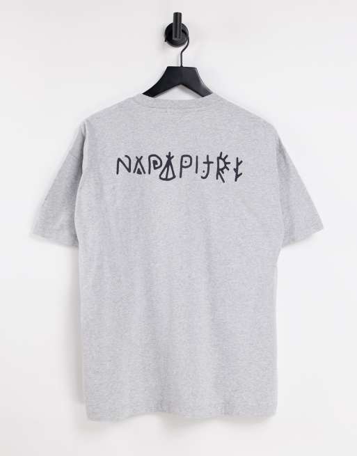 Napapijri - Yoik - T-shirt met print op de achterkant in lichtgrijs