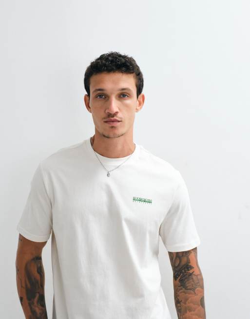 Napapijri Yose back print t-shirt in white, 5 of 5