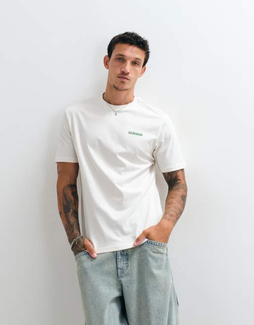 Napapijri Yose backprint t-shirt in white, 4 of 5